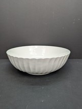 Gibson Everyday White Swirl Pattern Bone China 9 Inch Serving Bowl - $12.00