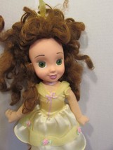 Belle soft body Playmates doll Disney Princess yellow dress 2006 beauty beast - £9.73 GBP