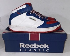 Reebok CL Amaze Mid T Sneaker Red White Blue 4-92150 Sz 15 Shoes Excelle... - $118.75