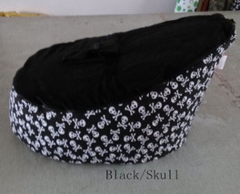 New Special Skull Canvas Baby Bean Bag Snuggle Seat Bed 2 Upper Layer No Filling - £39.49 GBP