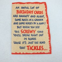 Vintage 1950s Funny Birthday Card Fold Out Flannel Drawers Stanley Dayton USA - £7.85 GBP