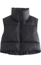 KEOMUD Women&#39;s Winter Crop Vest Lightweight Sleeveless Warm Outerwear Puffer Ves - £32.06 GBP