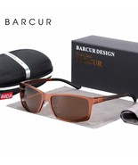 BARCUR  Classic Square Polarized Sunglasses Men Aluminium Driving Sun gl... - £23.58 GBP