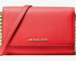 NWB Michael Kors Jet Set Chain Crossbody Coral Red Leather $298 MSRP Dus... - $102.95