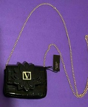 New VICTORIA&#39;S SECRET Black Midnight Croc Micro Shoulder Crossbody Bag with tag - £29.46 GBP
