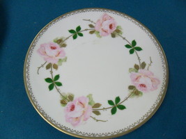 Porcelain Moschendorf Factory, Bavaria, Germany collector plate pink flowers[a1] - £35.56 GBP