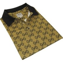 Men Sports Shirt DE-NIKO Short Sleeves Soft Modal Fashion Polo Shirt G1121 Gold image 5