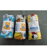 Lot of Three New Baby Soft Polar Fleece Blankets by Brisco 30” X 30” - $10.95