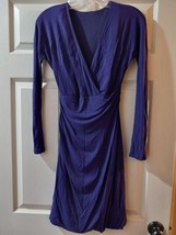 V-Neck Women Purple Dress Size Small - £6.28 GBP