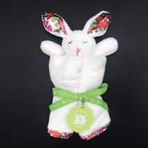 Vera Bradley Lovey Bunny Security Blanket Lilli Bell Satin Trim &amp; Ears Rabbit - £52.59 GBP