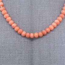 Genuine Natural Coral Bead Necklace 4.5mm with 14k Gold Clasp 20.5&quot; (#J6978) - £180.61 GBP