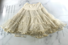 Vintage Fantasy Lingerie Unterrock Klein Creme Netz Volume Futter Gummibund - $59.39