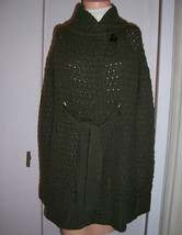 VINCE Green Honeycomb Knit Cardigan Sweater Coat Alpaca Wool Blend Sz S VGUC - £59.35 GBP