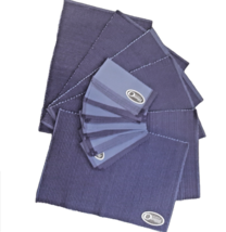 6 Cobalt Blue Woven Fabric Placemats and Napkins Oversized New w Tags Re... - $33.65