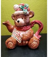 Plaid Teddy Collection by FITZ &amp; FLOYD 8.5&quot; Teapot and Lid Vintage 1991 ... - $1,395.66 MXN