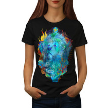 Wellcoda Lion Creative Art Animal Womens T-shirt, Wild Casual Design Printed Tee - £14.95 GBP+