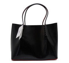 Christian Louboutin New Cabarock Embossed Large Spiked Black Leather Tote - £1,089.06 GBP