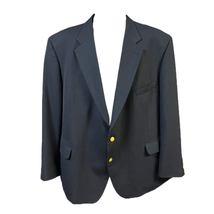 Stafford Mens Navy Single Breasted Worsted Wool Blazer Suit Jacket Size 50R - £25.81 GBP