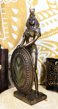 Egyptian Goddess Of Magic &amp; Motherhood Isis Ra With Reed Shield Figurine Decor - £39.95 GBP