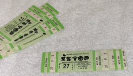 Zz Top 1982 Concert Ticket Unused Aladdin Theatre Las Vegas Billy Gibbons - £11.76 GBP