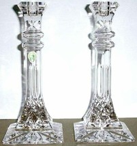 Waterford Lismore Crystal 10&quot;  Candlestick Holders Set of 2 #136680 New - $318.90