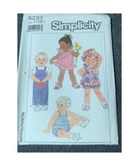 Simplicity Toddlers Jumpsuit Rompers Dress Sewing Pattern sz 1/2-1 9233 ... - £8.51 GBP