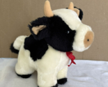 Jerry Elsner Pet Holstein Milking Cow Plush Stuffed Animal 8&quot; Black Whit... - $24.26