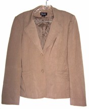 Rafaella Dark Tan Business Suit Jacket w/Shoulder Pads Sz 14 - £28.27 GBP