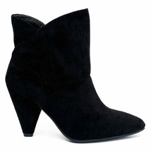 GC Shoes Women Cone Heel Ankle Booties Flores Size US 8.5M Black - £25.55 GBP