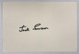 Jack Lemmon (d. 2001) Signed Autographed 4x6 Index Card - £15.65 GBP