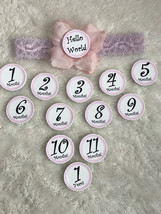 Monthly Milestone Marker Baby Headband Hand Crafted! - £19.93 GBP