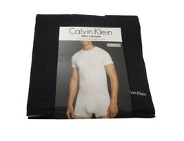 3 GENUINE CALVIN KLEIN SLIM FIT SIZE XL BLACK CREWS COTTON T-SHIRTS UNDE... - $36.90