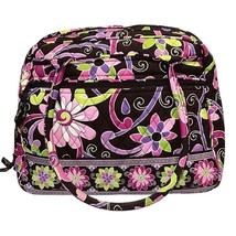Retired Vera Bradley Purple Punch Weekender Bag Floral Quilted Zip Aroun... - €27,70 EUR