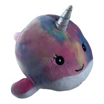 Squishmallow Hallie Narwhal Whale Horn Pink Tie-Dye Plush 8&quot; Pre-Owned Lacks Tag - £9.64 GBP