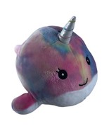 Squishmallow Hallie Narwhal Whale Horn Pink Tie-Dye Plush 8&quot; Pre-Owned L... - £9.66 GBP