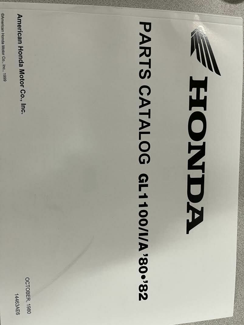1980 1981 1982 Honda GL1100 I A Parts Catalog Manual Book Brand New