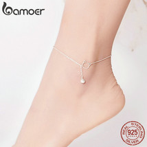 Foot Jewelry Anklet Simple Bell And Cat Bracelet for Ankle Real Solid 925 Silver - £13.94 GBP