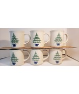 Set of 6 Pfeitzgraff Nordic Christmas Coffee Cups Christmas Tree Stenciled - €25,67 EUR