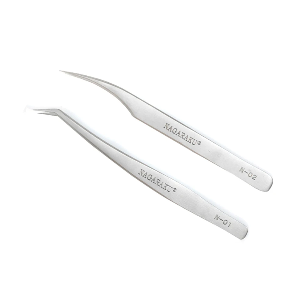 NAGARAKU  2pcs set for eyelash extension professional professional tweezers for  - £26.97 GBP