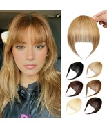 Clip in Bangs-100% Human Hair Fake Bangs Hair Clip Blonde Clip on Bangs - $15.47