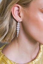 CHANDELIER DANGLE CRYSTAL EARRINGS - $35.77