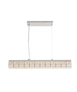 Home Decorators  Keighley 36 in. Integrated LED Chrome Linear Crystal Ch... - $52.32 CAD
