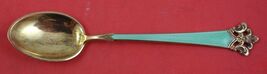 Anitra by Th. Olsens Silver Demitasse Spoon light Green Enamel Vermeil 3... - €47,07 EUR
