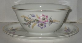 Vtg Hutschenreuther Selb Porcelain Gravy Bowl Dish w/Underplate Bavaria Germany - $18.81