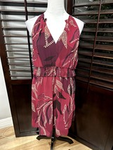 DR2 By Daniel Rainn Women&#39;s Red/Purple Halter Mini Dress Lined XL NWT - $20.56