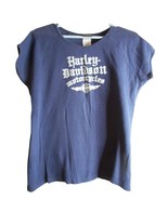 Harley Davidson Blue Silver Cap Sleeve Sz XL T Shirt Williamsport MD Dou... - $237.89 MXN