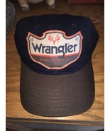 Embrace The Wild Wrangler Patch Strapback Ball Cap Hat Navy Blue Orange ... - €55,14 EUR