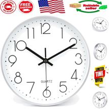 Elegant 10 Inch Silent Wall Clock - Modern Battery Operated Home Office ... - $350.61 MXN