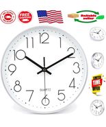 Elegant 10 Inch Silent Wall Clock - Modern Battery Operated Home Office ... - $26.56 CAD