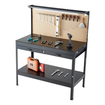 VEVOR Workbench 242.5 lbs 47.2-inch Heavy Duty Workbench with Pegboard O... - $185.08